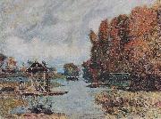 Alfred Sisley Wacherinnen von Bougival oil painting on canvas